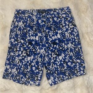 Mario Serrani Blue and White Floral Board Shorts